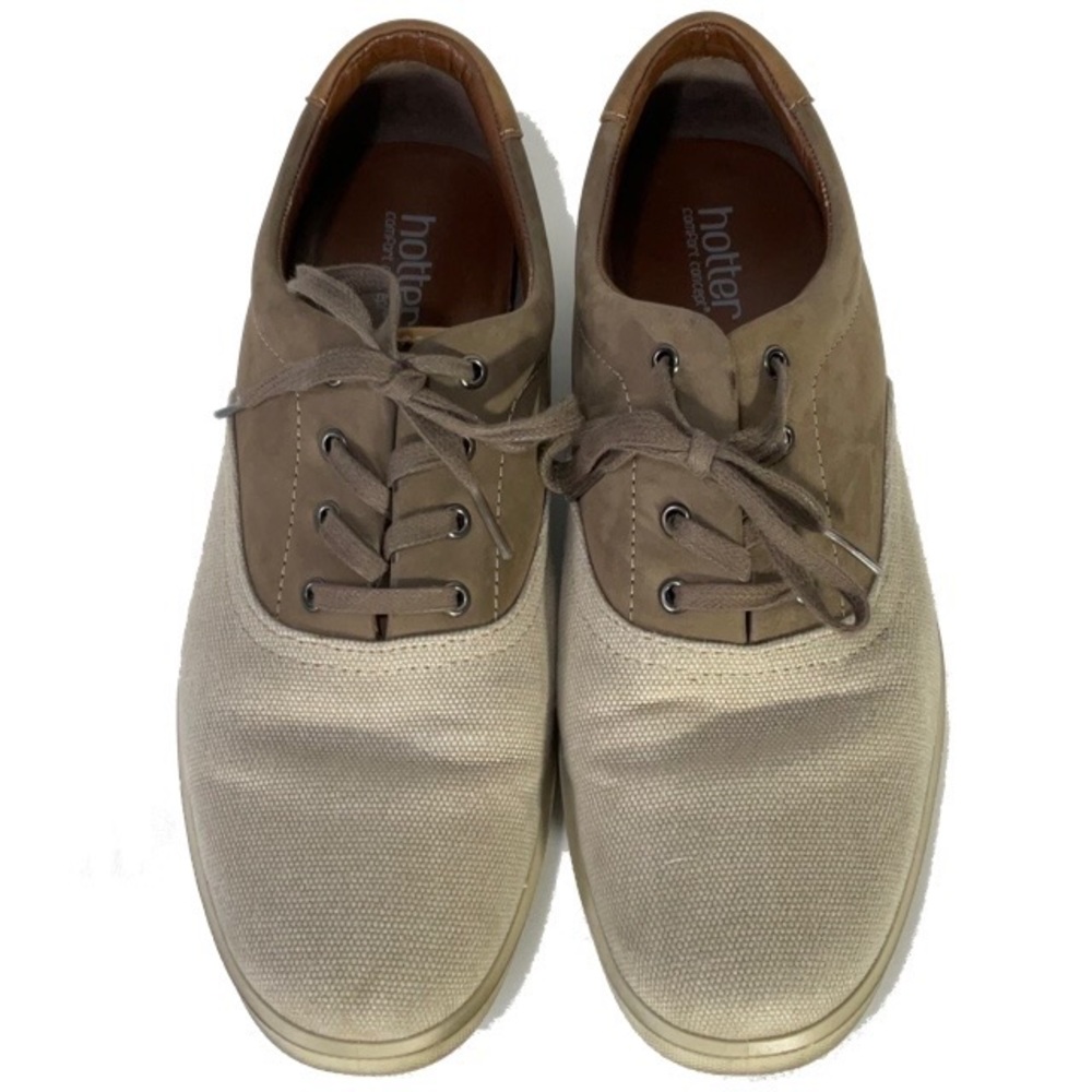 Hotter Comfort Concept Men’s Tan Brown Tie Loafers Size 9.5 Gently Used EUC.